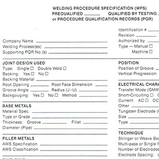 WPS-Snippet WPS Qualification Sample